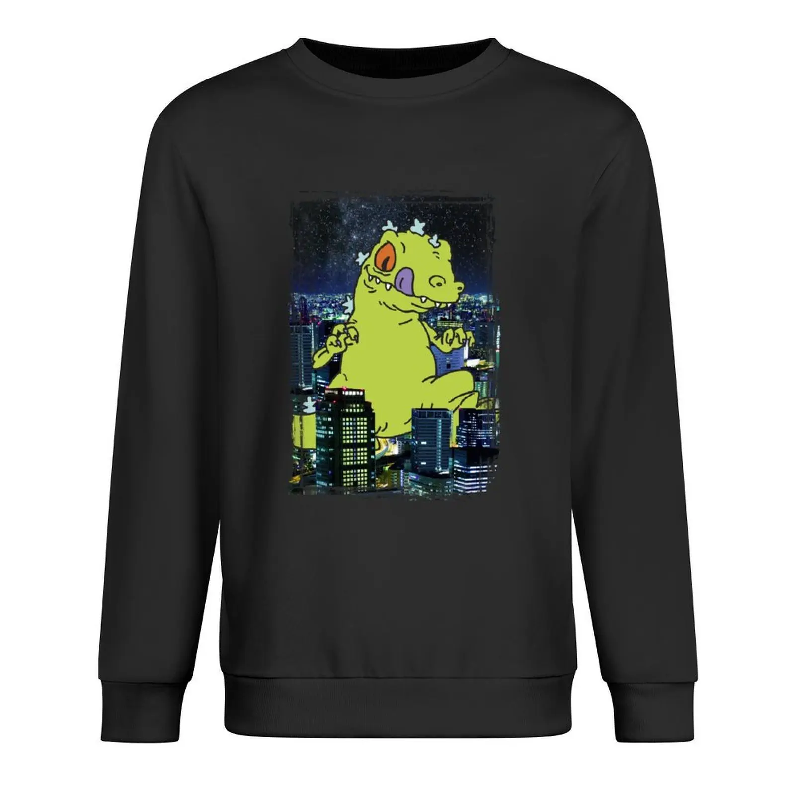 

Rugrats Reptar City Rampage Portrait Pullover autumn new products mens designer clothes men's winter sweater hooded sweatshirts