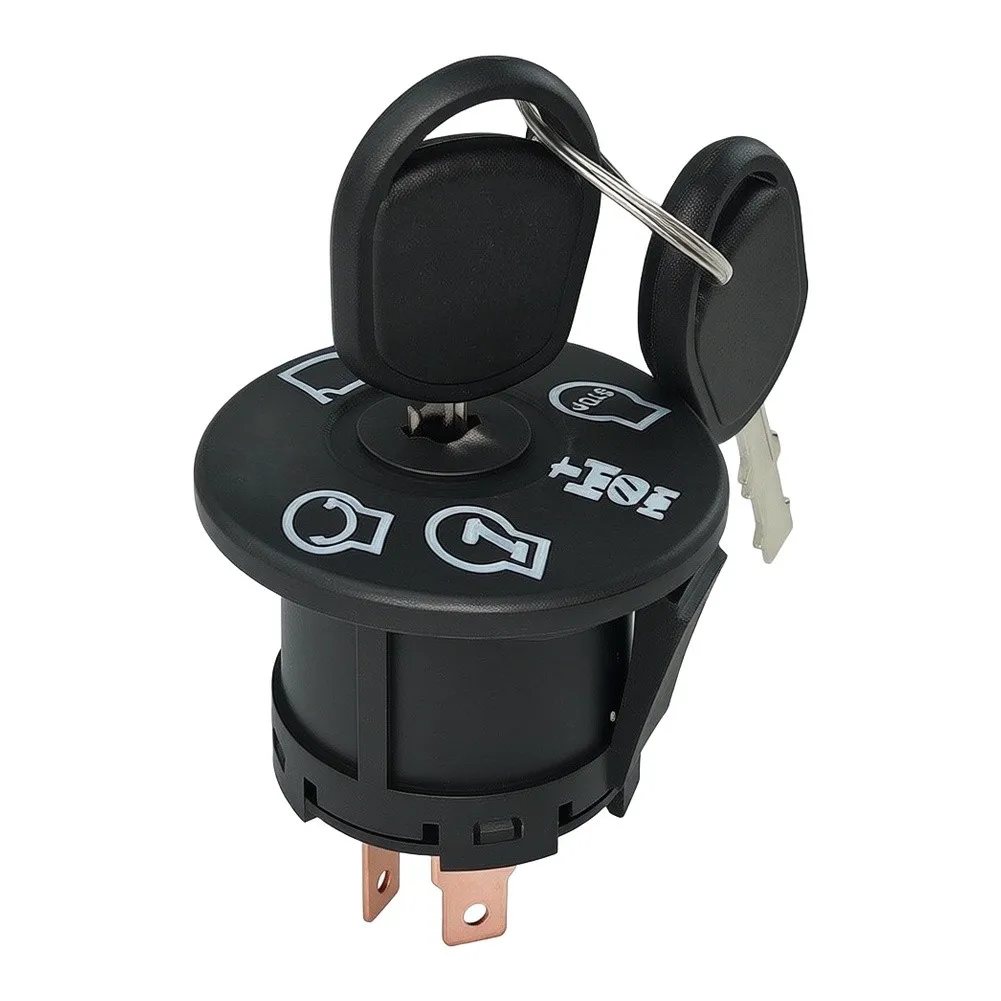 Ignition Key Switch 4 Position 7 Terminal For Craftsman Lawn Replace Part 532193350 532163968 Includes 2 Keys