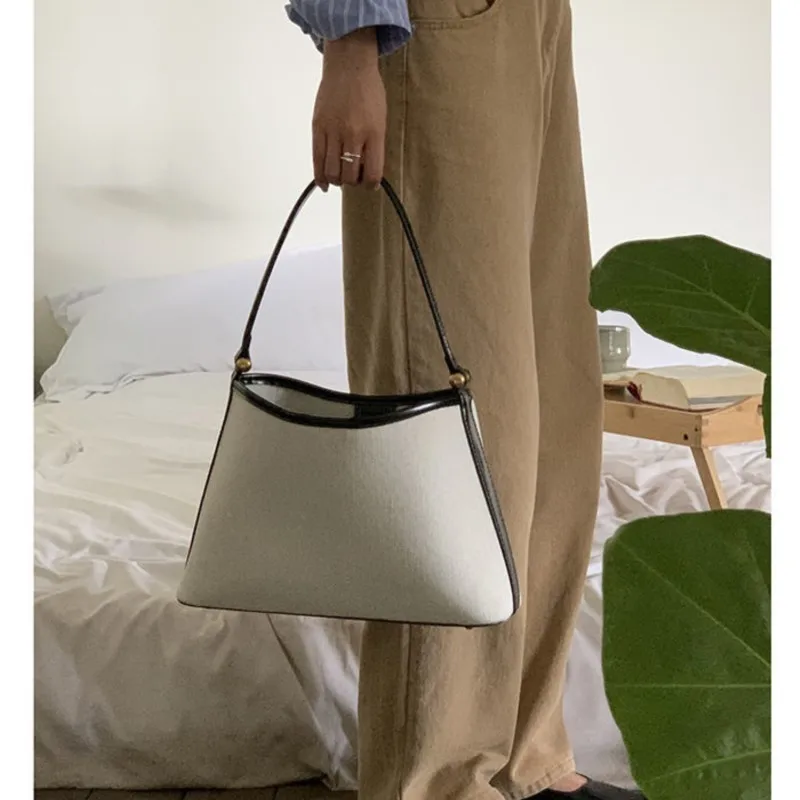 JIAERDI Vintage Canvas Bucket Bag Women New High Street Elegant Casual Underarm Bag Purse Female Retro Y2k Hand Bag Aesthetic