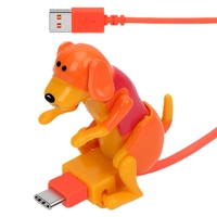 Funny Touch Dog Phone Charger Cable Moving Stray Dog Fast Charging ios Cable Compatible with ios Cellphone Tablet