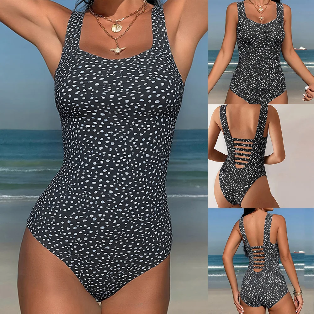 

Female Beach Camisole Swimsuit Bikini for Swimming Conservative Style with Solid Pattern and Regular Clothing Length