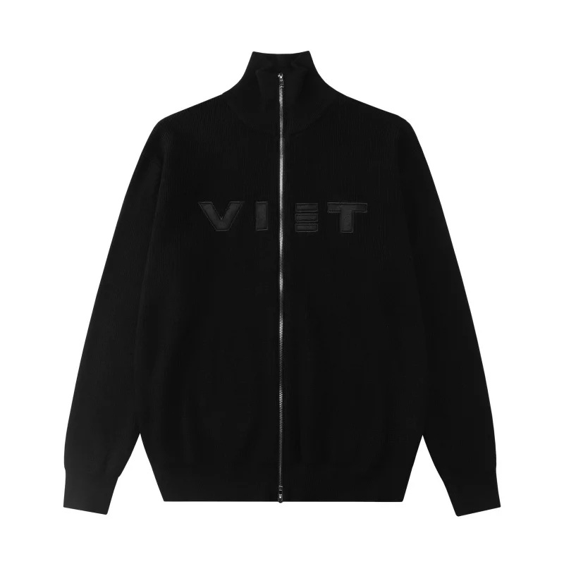 

2025 High Quality VT Zip-up Women Men Sweater Jacket Loose Fit Men Casual Sweater Pullover