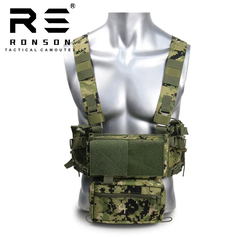 Gilet táctico con placa de pecho desmontable, airsoft MOLLE - imagen 4