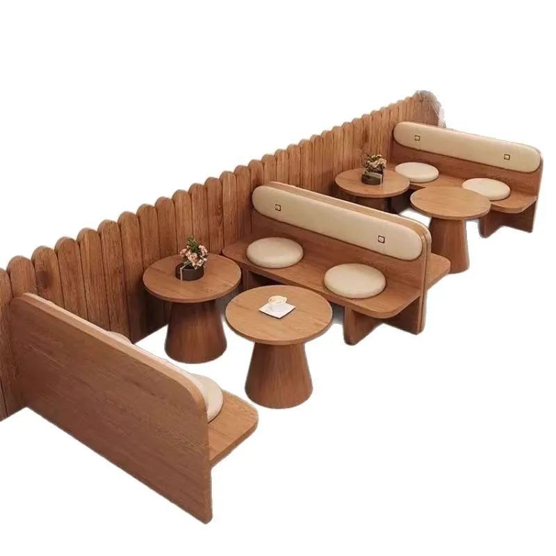 

Internet celebrity dessert shop milk tea shop booth sofa cafe wall bench tea house book bar table and chair combination