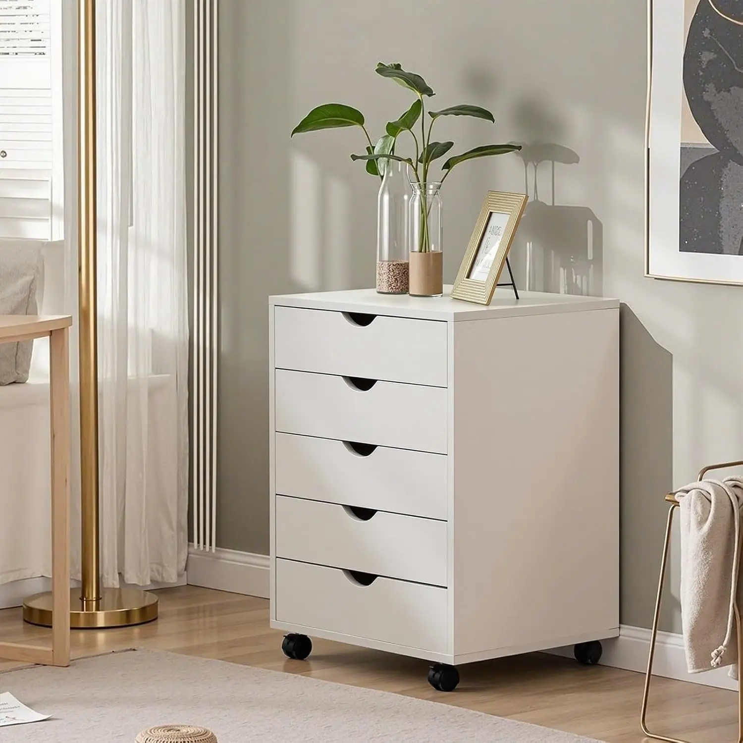 Органайзер с 5-местным черным тканевым ящиком, современный комод для хранения одежды в спальне