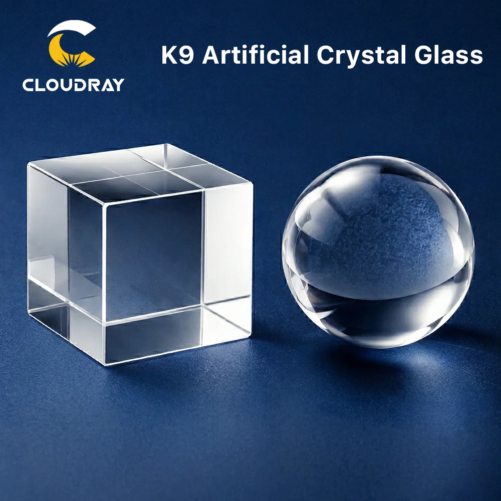 Cube en verre cristal K9 personnalisé Cloudray, matériaux de gravure laser 3D, colonne rectangulaire DIY pour machine de marquage UV
