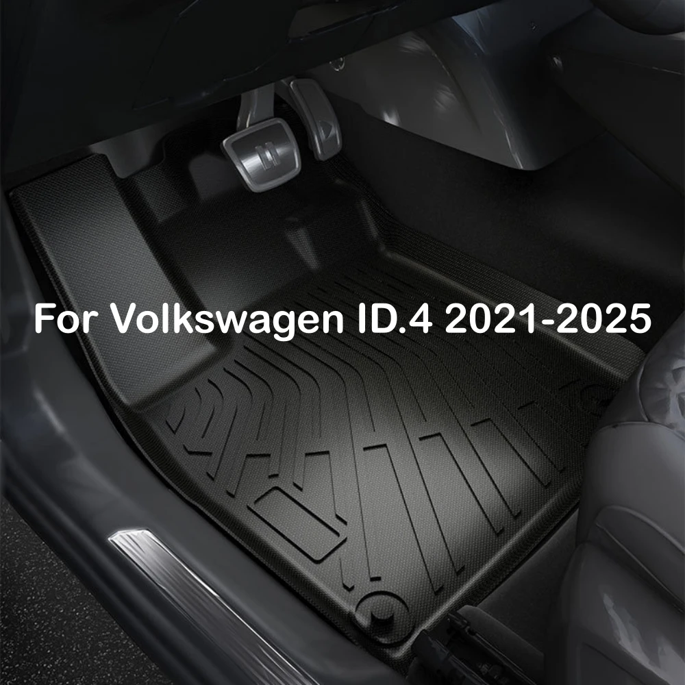 

Для Volkswagen ID.4 2025 2024 2023 2022 2021 Коврики из ТПЭ Коврики для багажника Всепогодные водонепроницаемые напольные вкладыши Коврик для багажника Подушечки для ног