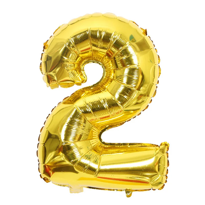 Globos de aluminio grandes con números, globos de aire de 32 pulgadas, dorados y plateados, dígitos, decoración de cumpleaños, fiestas y bodas,