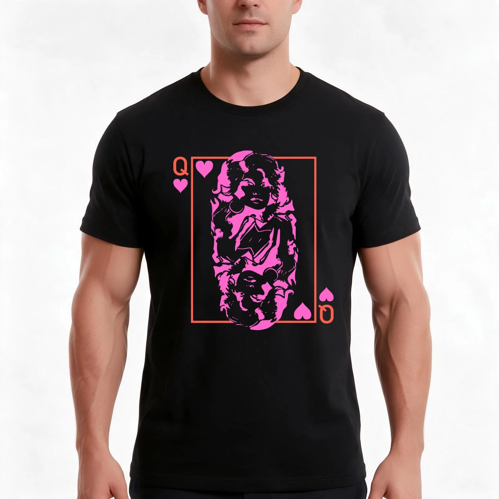Dolly Parton Shirt Queen Dolly Parton Q heart T-Shirt Summer Casual Cotton Tee Oversized Streetwear Tops Unisex Men Women