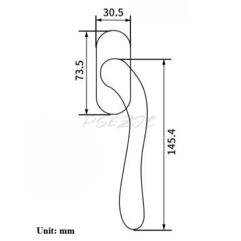 Brass Forged Window Handle with Outward Opening and Inward Pushing Thickened Solid Window Handle