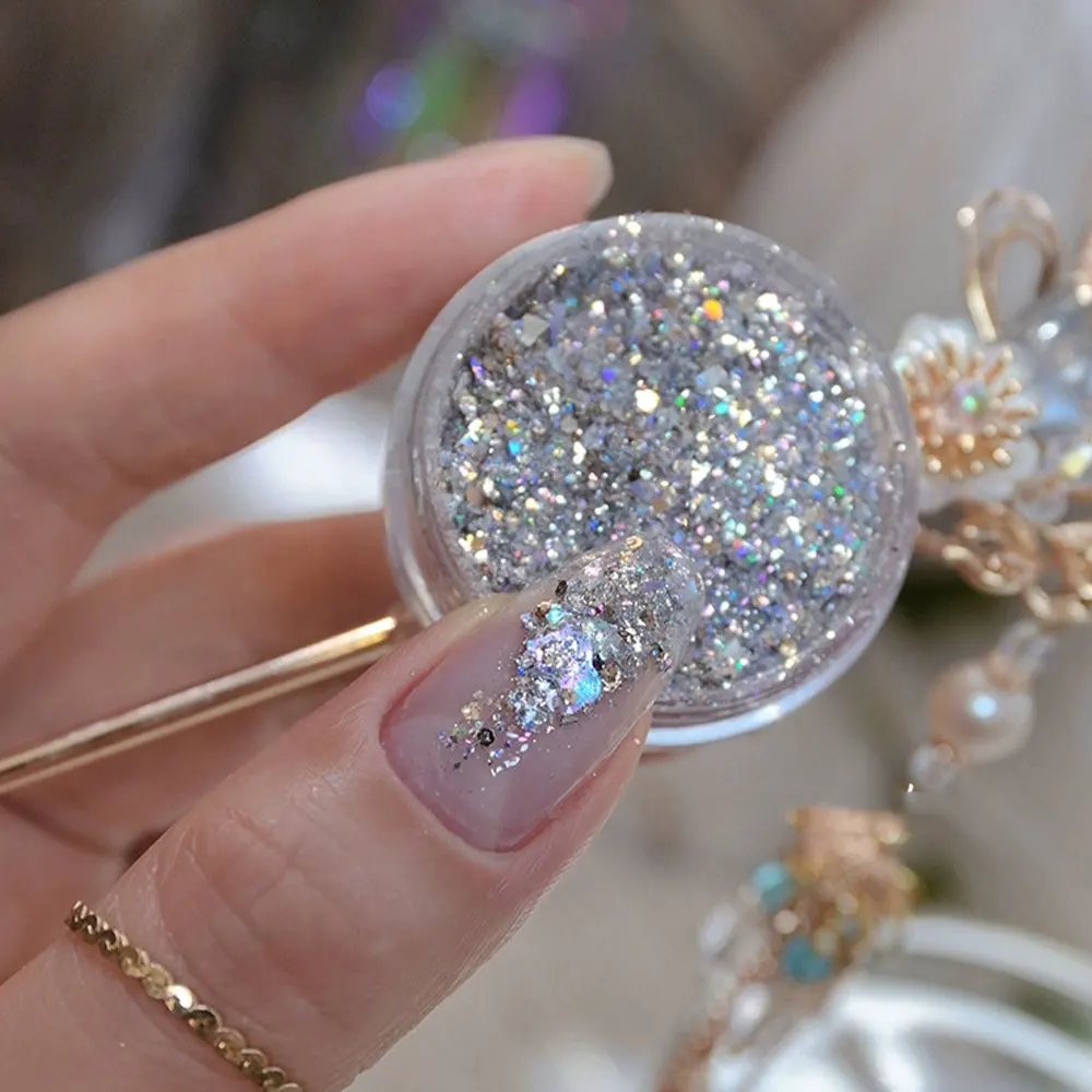 1g/jar spakle arte do prego glitter lantejoulas misturadas série estrelada floco lantejoulas lantejoulas flocos para arte do prego decalque acessórios
