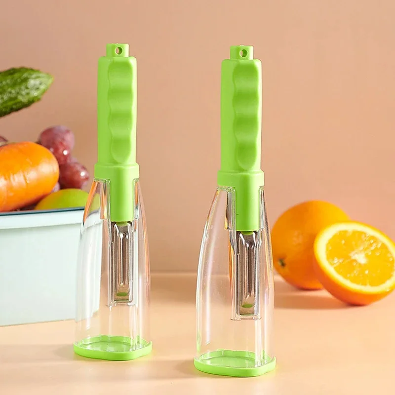 Pelapatate Multifunzione con Organizzatore, Coltello per Sbucciare Frutta e Verdura, Utensile da Cucina