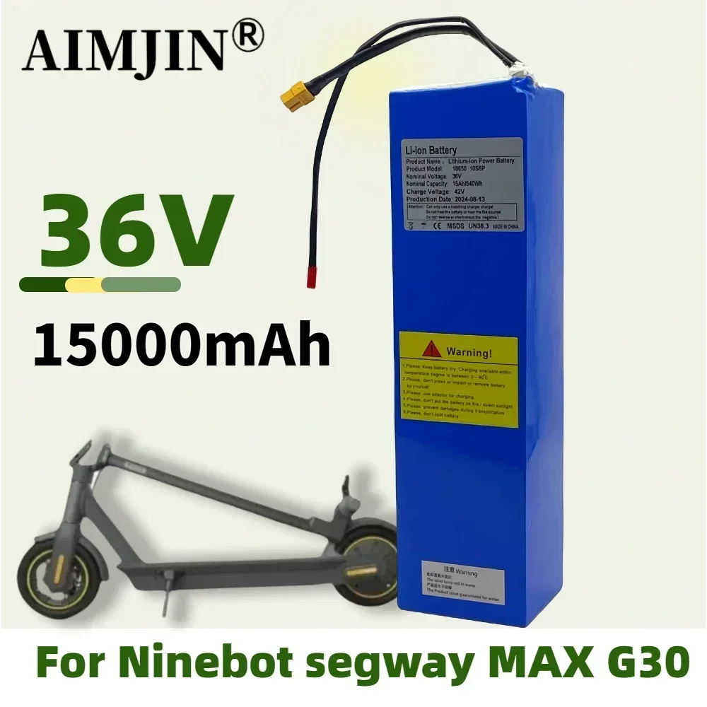 36V 15000mAH 18650 Lithium 10S6P 540w For Ninebot Segway G30 Electric Scooter Special Battery