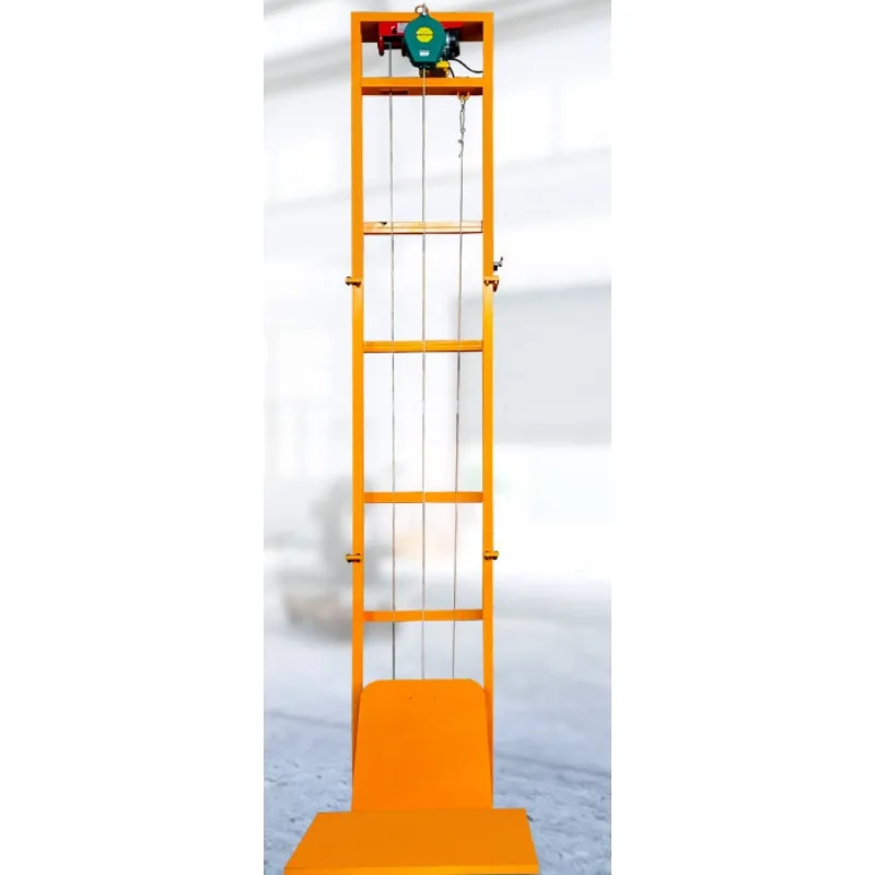 Small simple freight elevator household electric lift hoist warehouse loading and unloading elevator