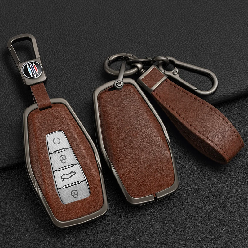 

Car Key Cover Case Shell Holder Set For Geely Coolray X6 Emgrand Global Hawk GX7 Remote Accessories Car-Styling Keychain