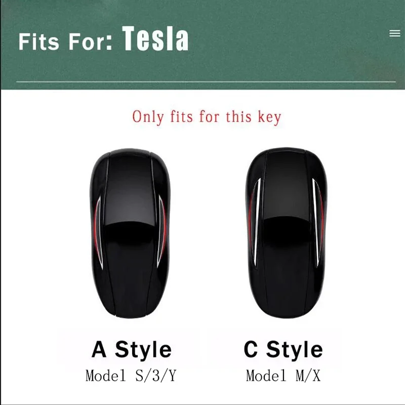 ABS Racing Style Car Remote Key Case Cover Protector Shell For Tesla Model 3 Model S Model M Model X Keyless Keyring Accessories