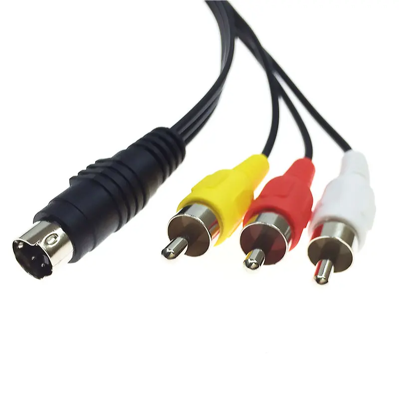 1.5M 3RCA 4/7/9 Pin Audio Video AV Cable S-Video to 3RCA Male Head Audio and Video Conversion Cable