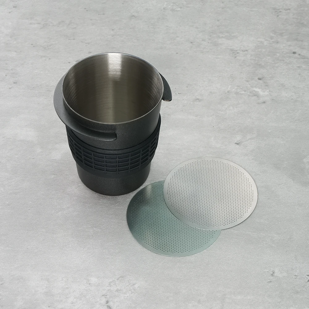 Coffee Portafilter Dosing Cup Puck Screens Kit Espresso Coffee Dosing Cup Filter Mesh Coffee Doser