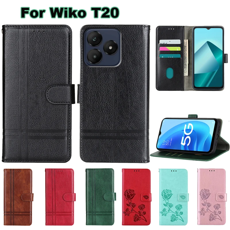 Funda de cuero PU Original para teléfono Wiko T20 T 20 Wiko, funda para teléfono