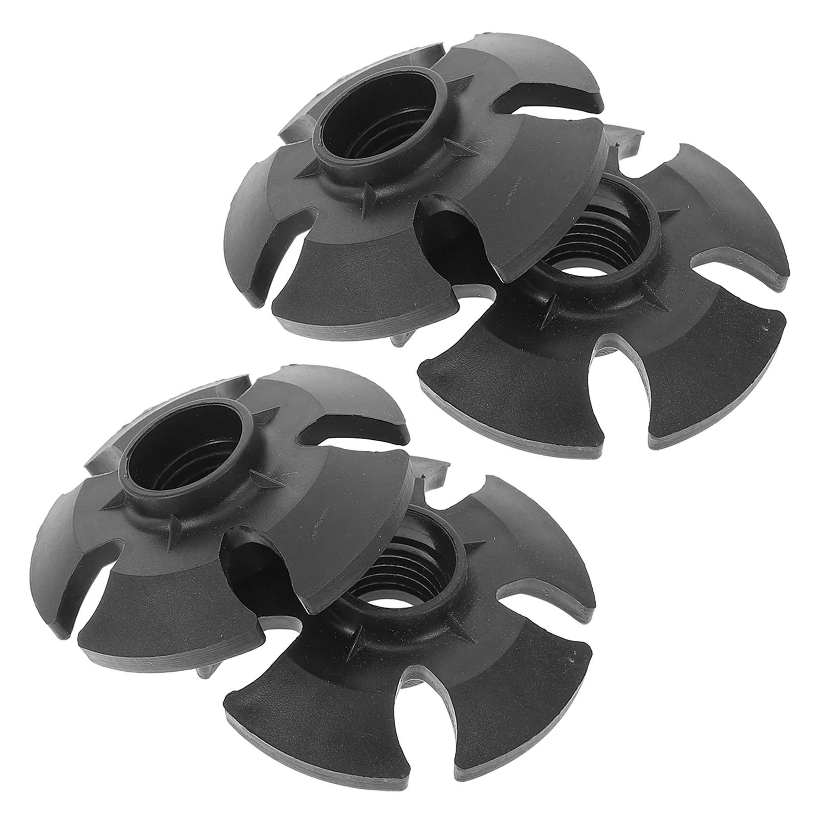 4 Pcs Alpenstock Accessories Trekking Poles Hiking Canes Tips Damping Replacement Rubber Black Baskets Staff