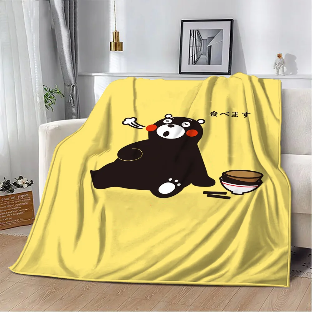 K-KumamonS Fleece Blanket for Sofas Microfiber Bedding Luxury Throw Blankets for Adults Home Interior Blankets Sofa Decoration