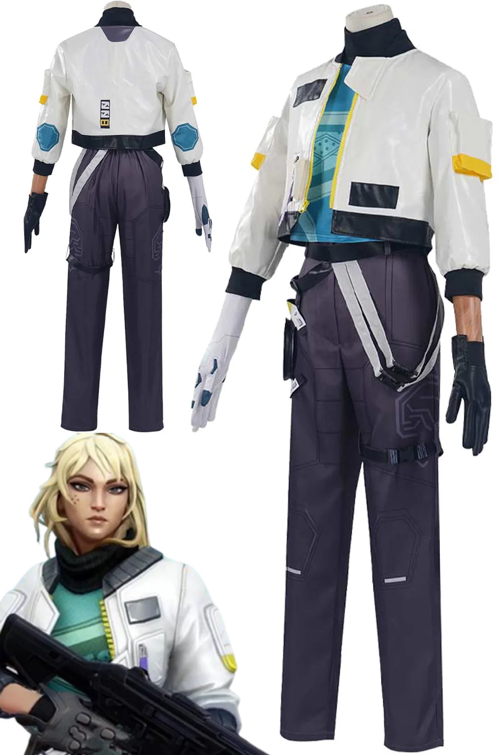 

Fantasia Deadlock Cosplay Clothing Game Valorant Disfraz Costume Adult Women Men Halloween Carnival Party Clothes Female Male