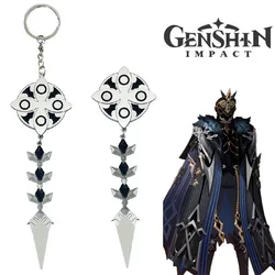 Game Genshin Impact The Captain II Capitano Cosplay Keychain Badge Alloy Brooch Keyring Key Chain Lapel Pin Jewelry Accessories