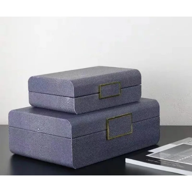 Luxury Jewelry Box Wood Exquisite Double Leather Surface Multi Functional Jewelry Box No Grid Organizer Packaging Supplies