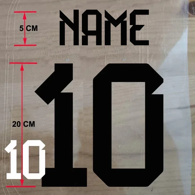 

Kid Football Namesets Custom Name Number Hot Transfer Sticker 20# 7# 13# 7# For Soccer Athlete Kits Jerseys Iron on Patch