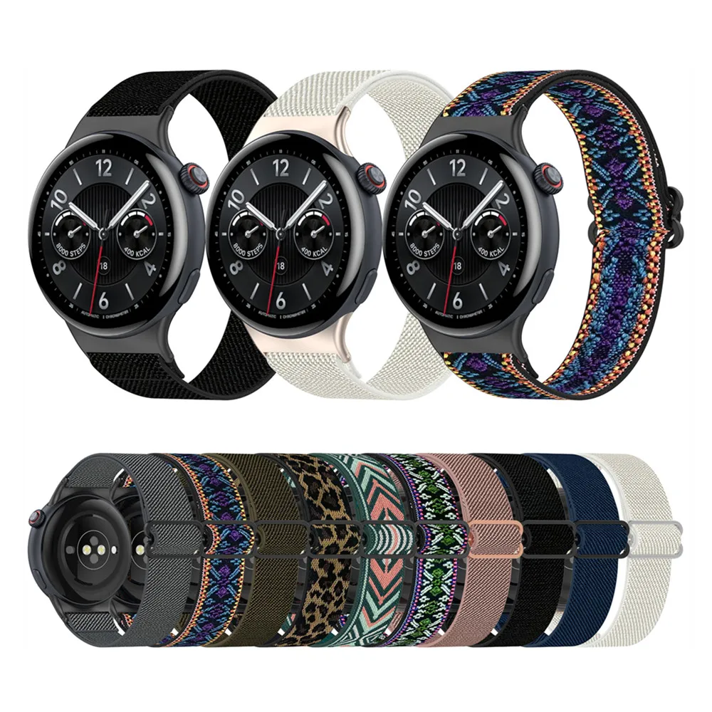 حزام نايلون مرن مضفر لساعة vivo Watch5 / IQOO 5 سوار معصم رياضي قابل للتعديل #2