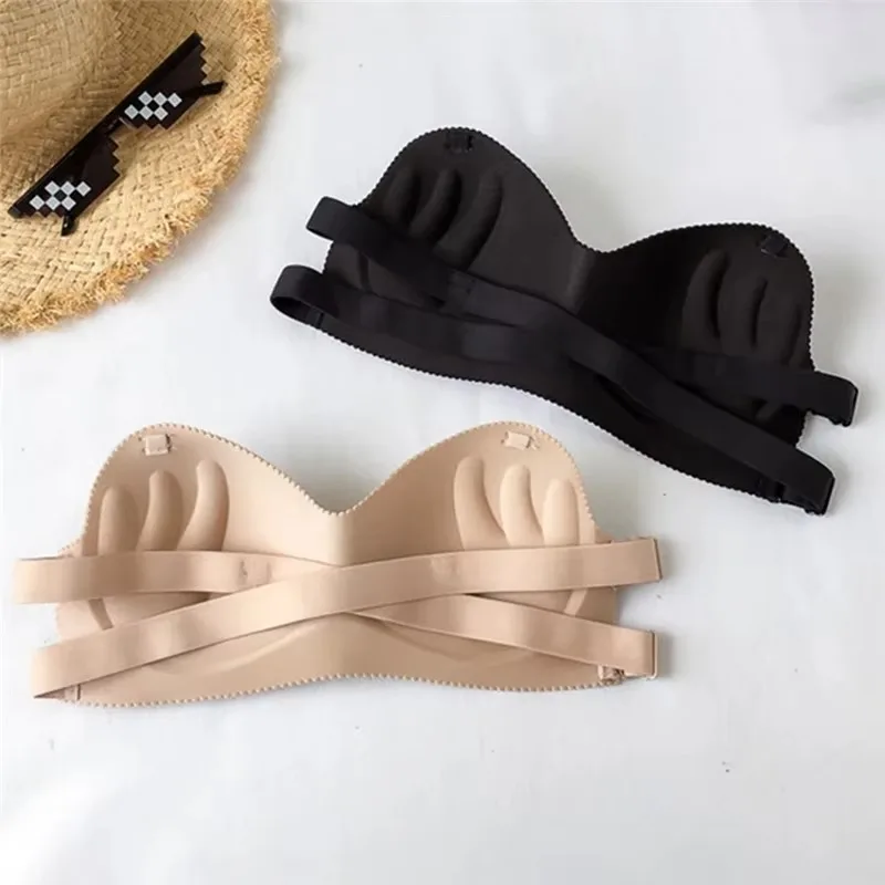 Sexy Backless Invisible Bra Push Up for Women Lingerie Seamless Brassiere No Sewing Bra Black Strapless Bras view 3