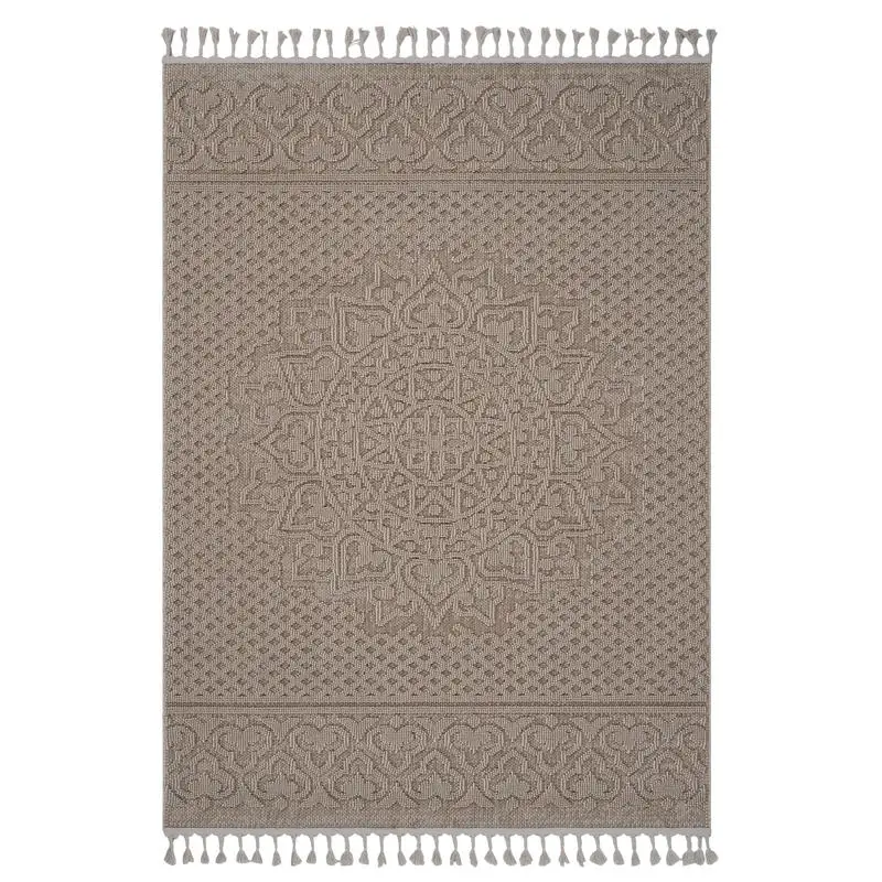 

Beige Medallion 4x6 Area Rug for Indoor and Outdoor Use