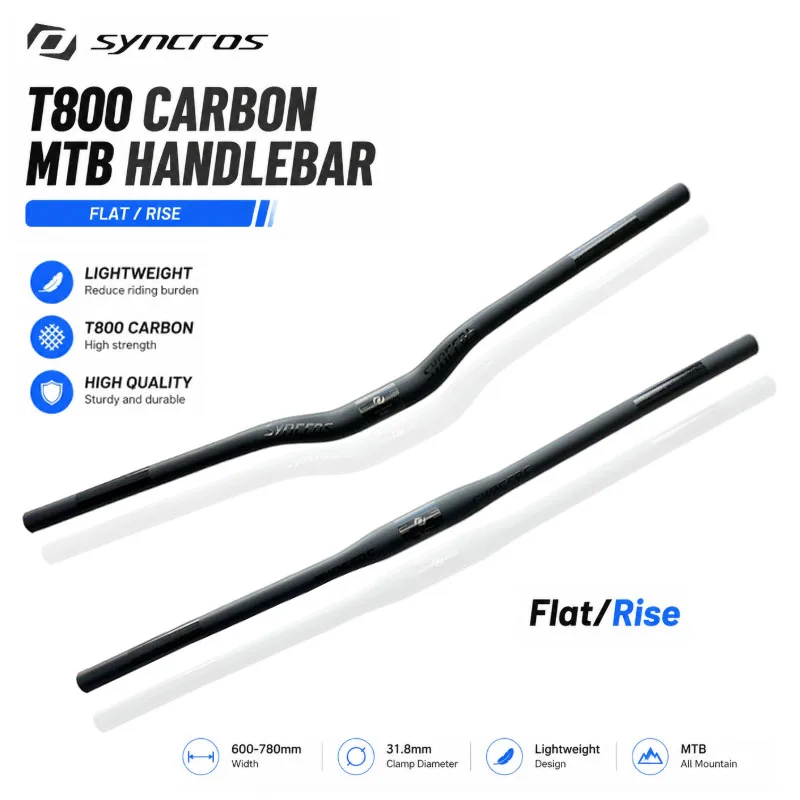 Full Carbon MTB Flat Handlebar 31.8*600-780mm Straight/Swallow Bicycle Parts for Mountain Bicycles