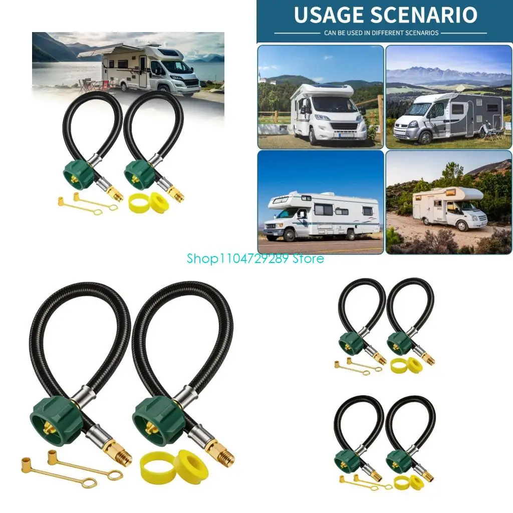

D8KE Reliable Brass And Rubber Propane Hose Designed For North American RVs Trailers Campers Gas Systems With QCC Fitting