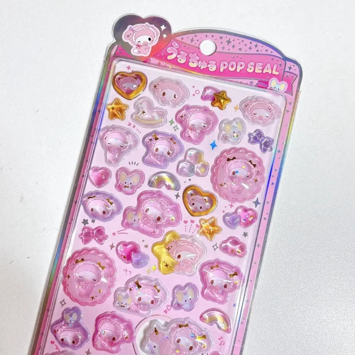 Neu! Sanrio Aufkleber Hellokitty Kuromi Cinnamoroll My Melody 3D Relief Jelly Sticker Kawaii Dekoration DIY Handyhüllen-Aufkleber – Detail 7