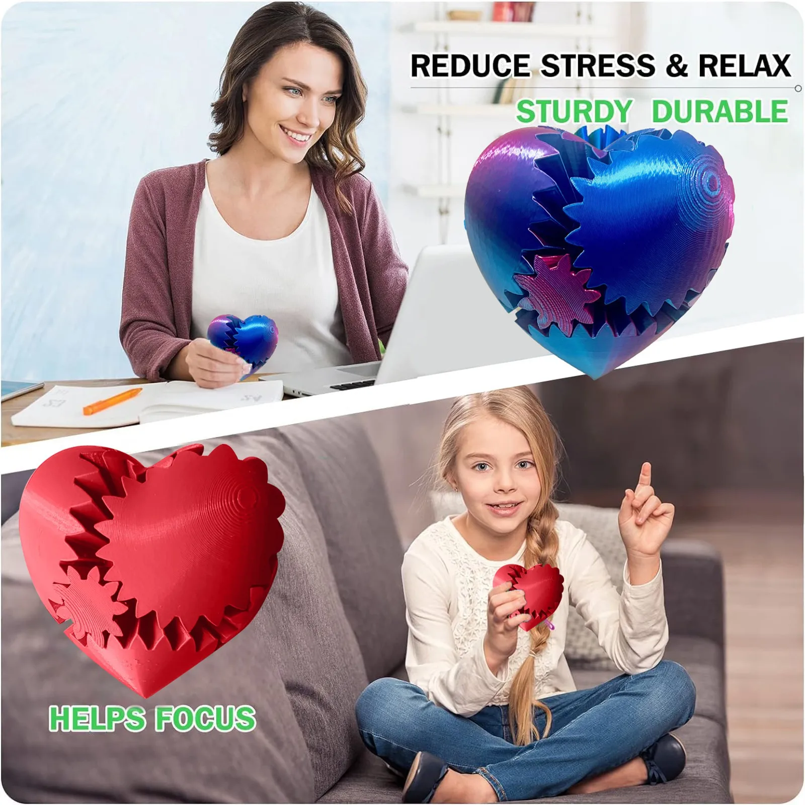 1 pz Divertente 3D Stampato Gear Ball Spin Ball Cube Agitarsi Giocattolo Gear Sfera Palla Da Tavolo Agitarsi Giocattolo Ornamenti Desktop Giocattolo Alleviare Lo Stress