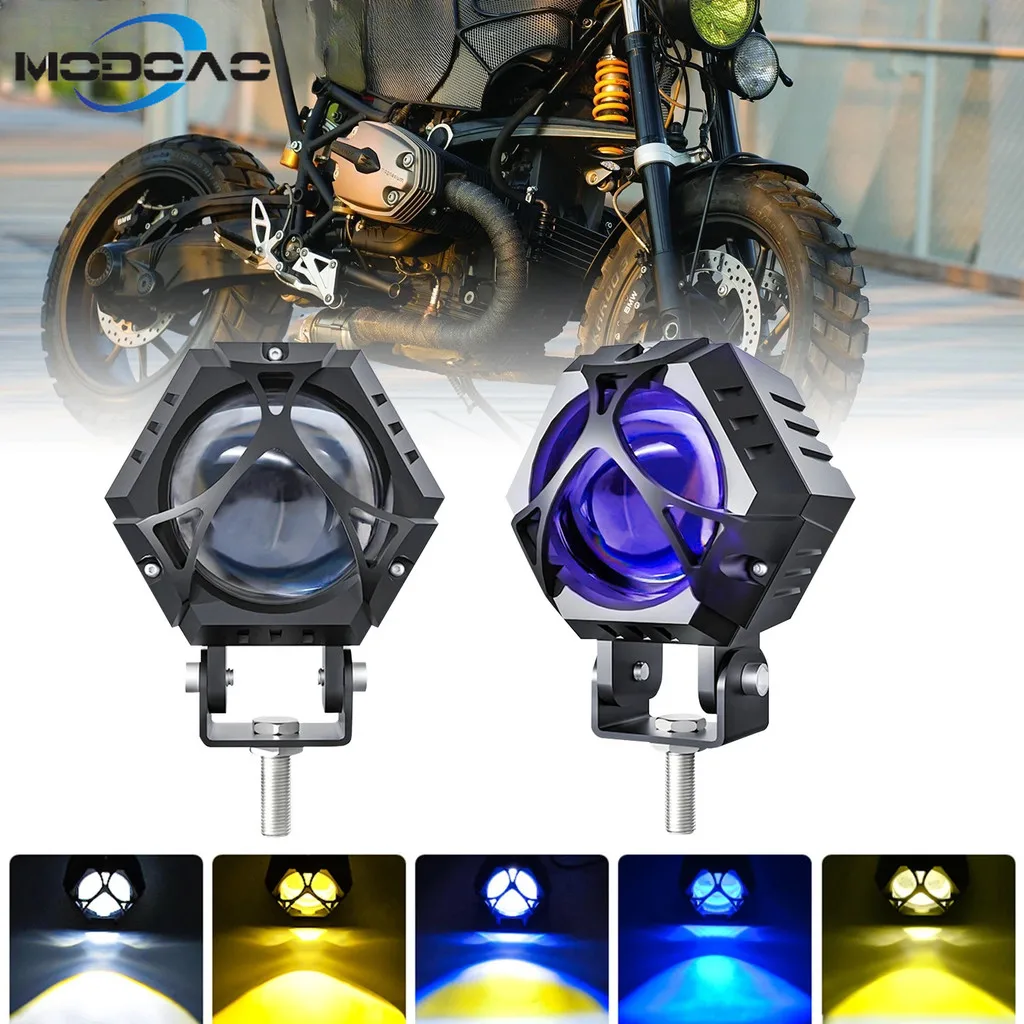

Explorers Motorcycle Led Headlight Blue Fog Lamps Auxiliary Brighter Lamp Miles Headlight 4x4 Off Road Super Brighter 12V 24V