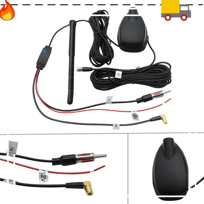 

Discount-Universal Car Antenna GPS+DAB+FM 3-In-1 Multi-Function Combination Active Radio Amplifier Antenna With Gain