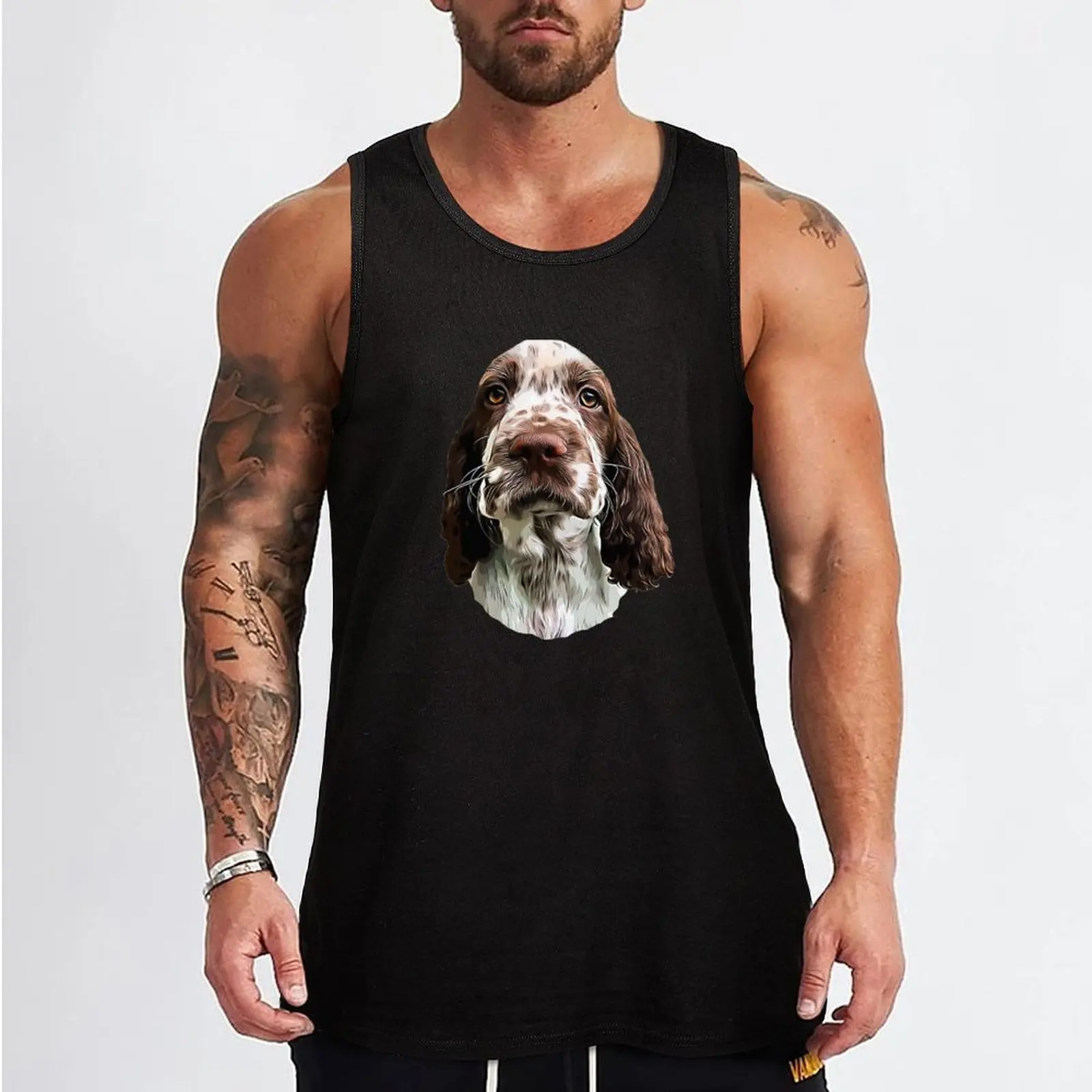 Springer Spaniel Cute Puppy Dog Tank Top gym Muscle fit