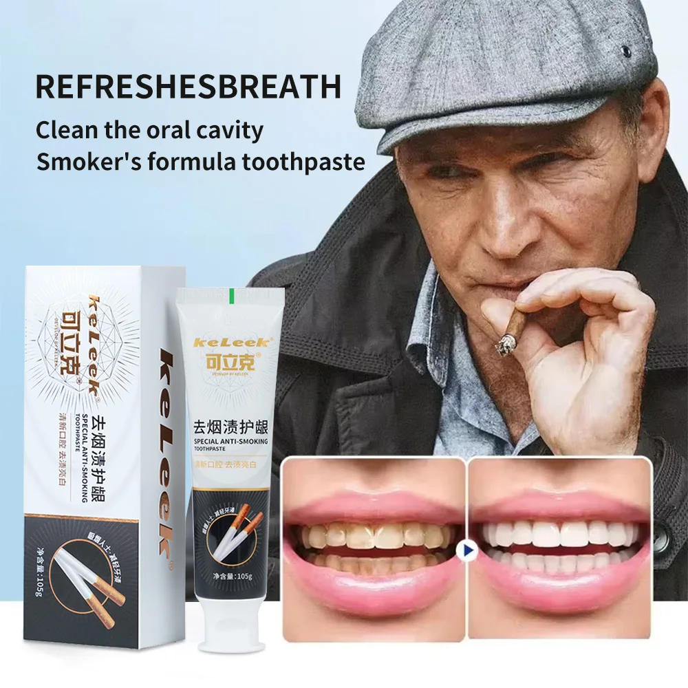 Teeth Whitening Toothpaste Remove Smoke Stains Cleaning Oral Fresh Breath Bleaching teeth Dental Tools fresh breath keleek