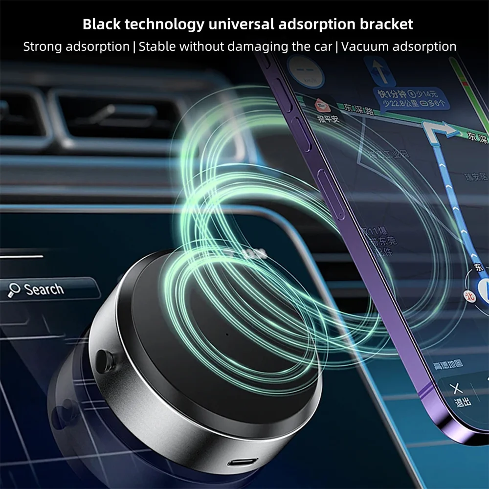 Soporte magnético para teléfono inteligente de doble cara para coche, soporte Universal de adsorción al vacío estable para Iphone 15 14 13 teléfono Android