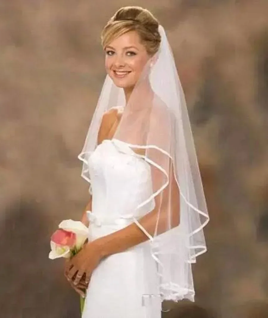 Short Wedding Veils White Bridal Accessories Tulle Elbow Length Bride