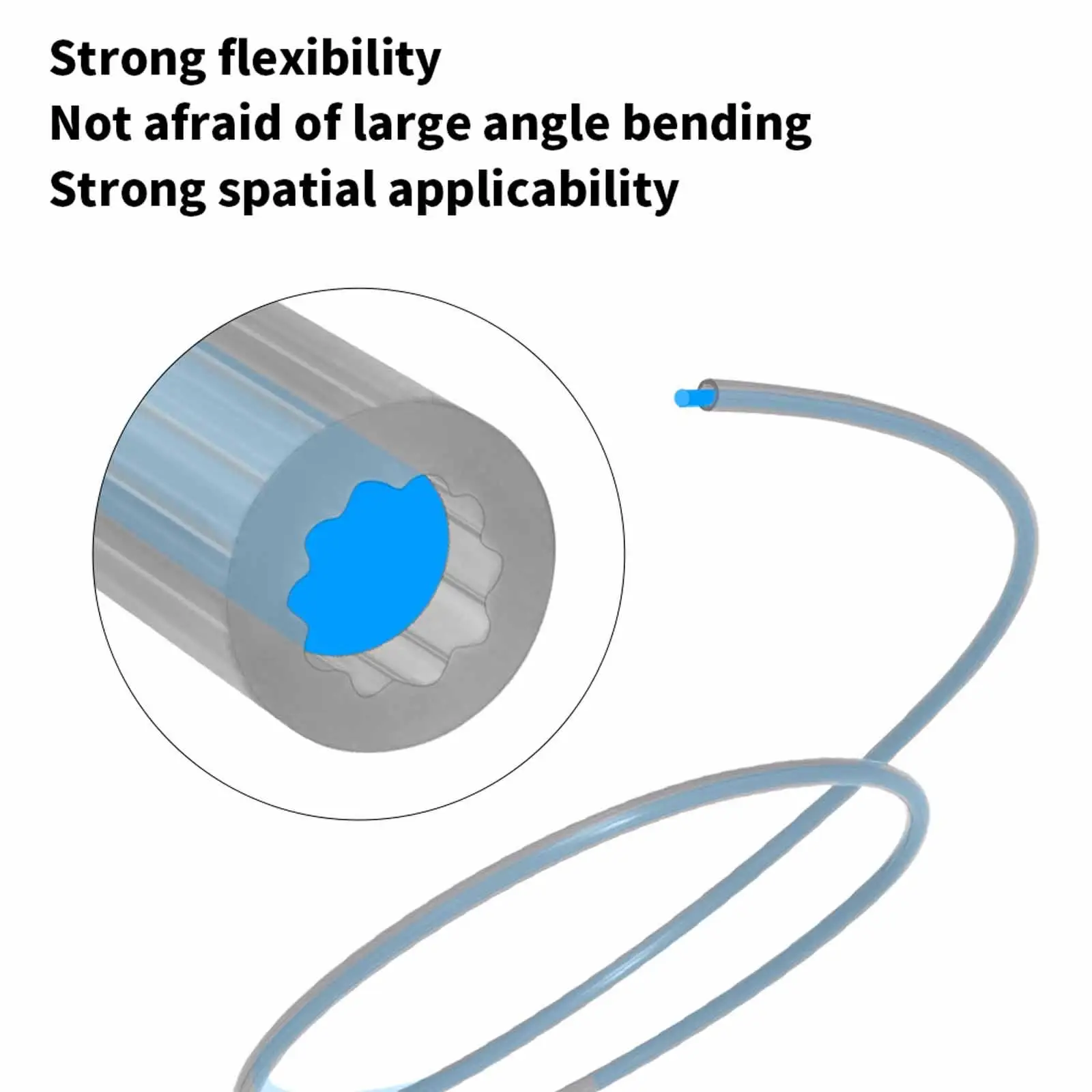 

3D Printer PTFE Tube Ptfe Tubing Star Shaped Inner Channel Part Spare Maintenance Flexible 1 Meter Replaces for P1 A1 x1