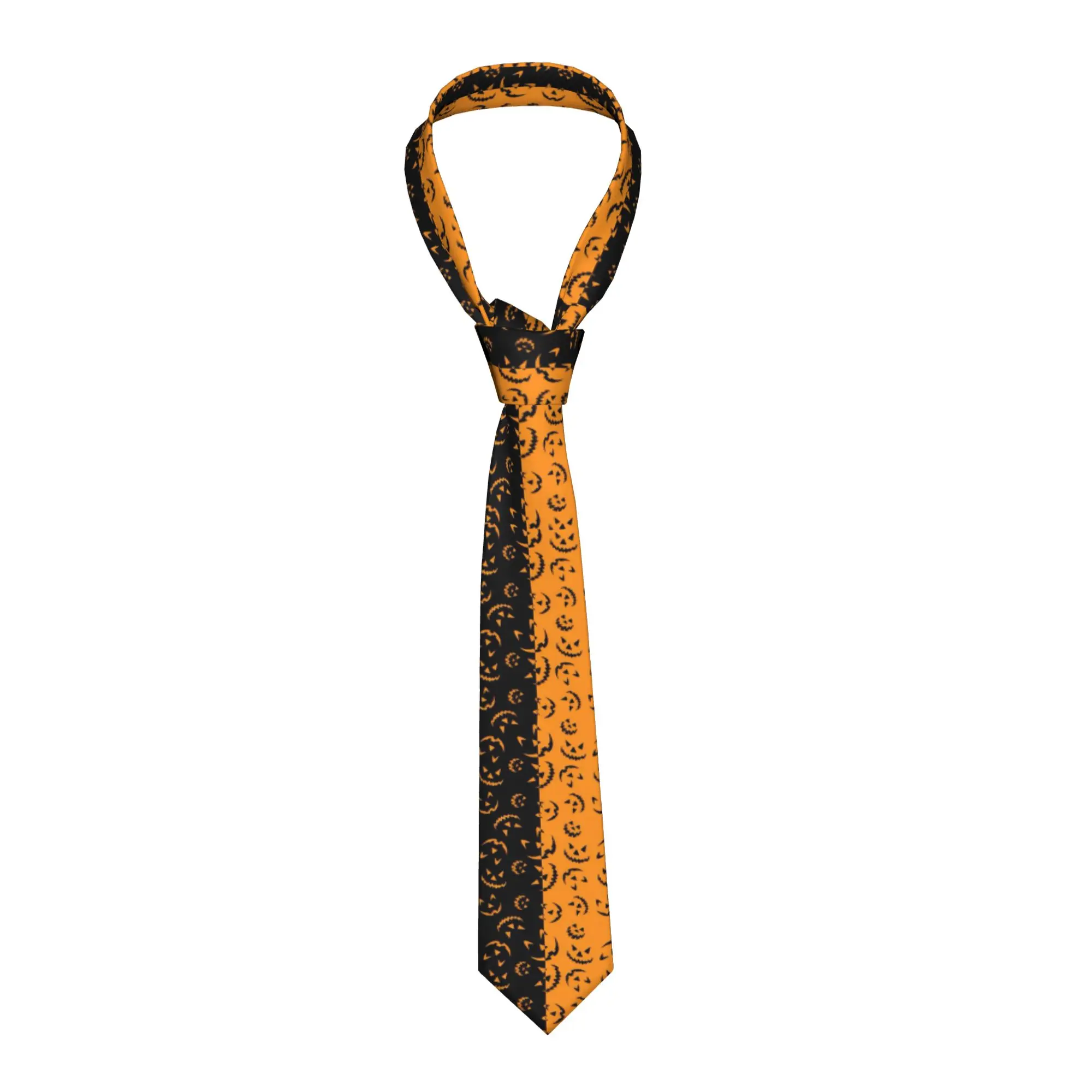 Horror Pumpkin Bat Halloween Neckties Men Women 8 cm  Neck Ties for Mens Fashion Wide Accessories Gravatas Wedding  Party