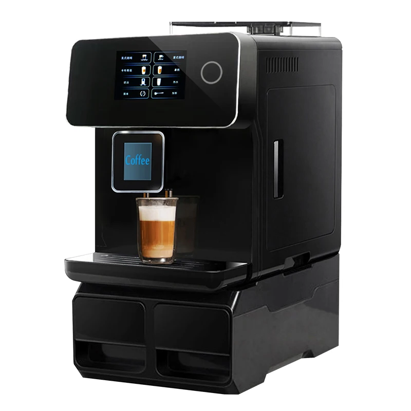 A10S Freshly Ground Coffee Machine Commercial Use Bean to Cup Coffee Machine Touch Screen 19 Bar Espresso Coffee Machine
