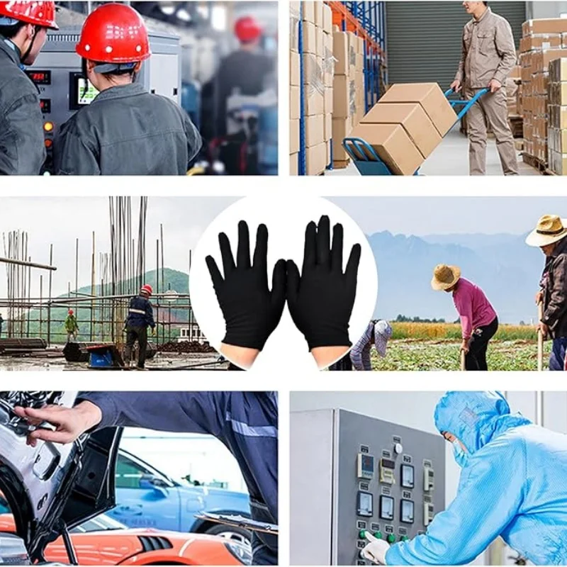 6-12 Paar schwarze Baumwollhandschuhe, weiche, feuchtigkeitsspendende Stoffhandschuhe für die Nacht, dehnbare, waschbare Schmuckprüf- und Arbeitshandschuhe – Detail 6