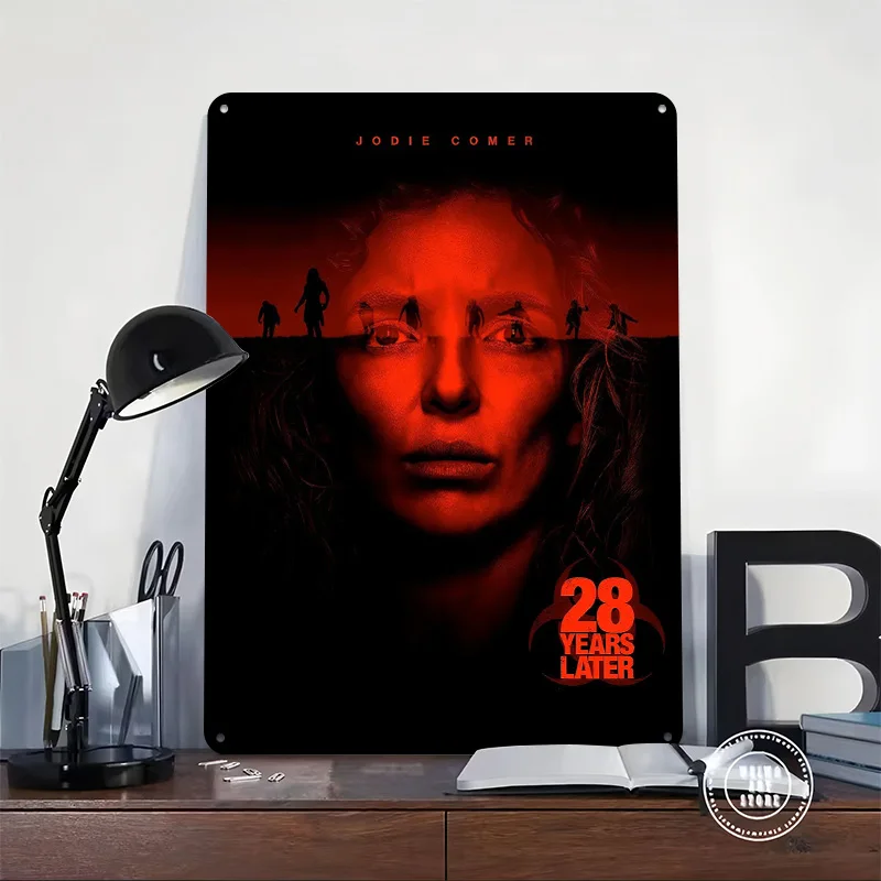28 Years Later Movie Poster Customized Vintage Metal Signs Wall Art Retro Tin Plaque for Desk Decor Gaming Room Decoration Cozy