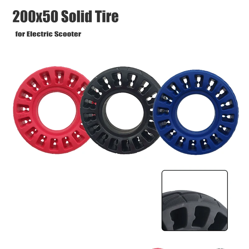 

200x50 Ступица колеса с твердыми шинами для электрического скутера непневматические шины С колесными ободами аксессуары для колес