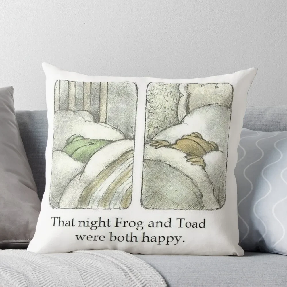 

That Night Frog and Toad Were Both Happy Throw Pillow Cushion Covers For Living Room Pillow Cases Decorative