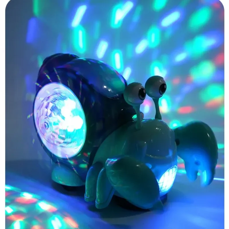 ปูคลานของเล่นเด็ก ช่วยผ่อนคลายอารมณ์ เรียนรู้การคลาน มีเสียงเพลง ไฟ LED สัตว์เลี้ยงอิเล็กทรอนิกส์ ฝึกการประสานงานระหว่างมือและตา ของขวัญวันหยุดสำหรับเด็ก